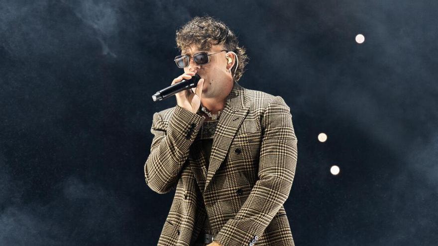 Quevedo, este 8 de septiembre al inicio de su concierto en el Palau Sant Jordi.