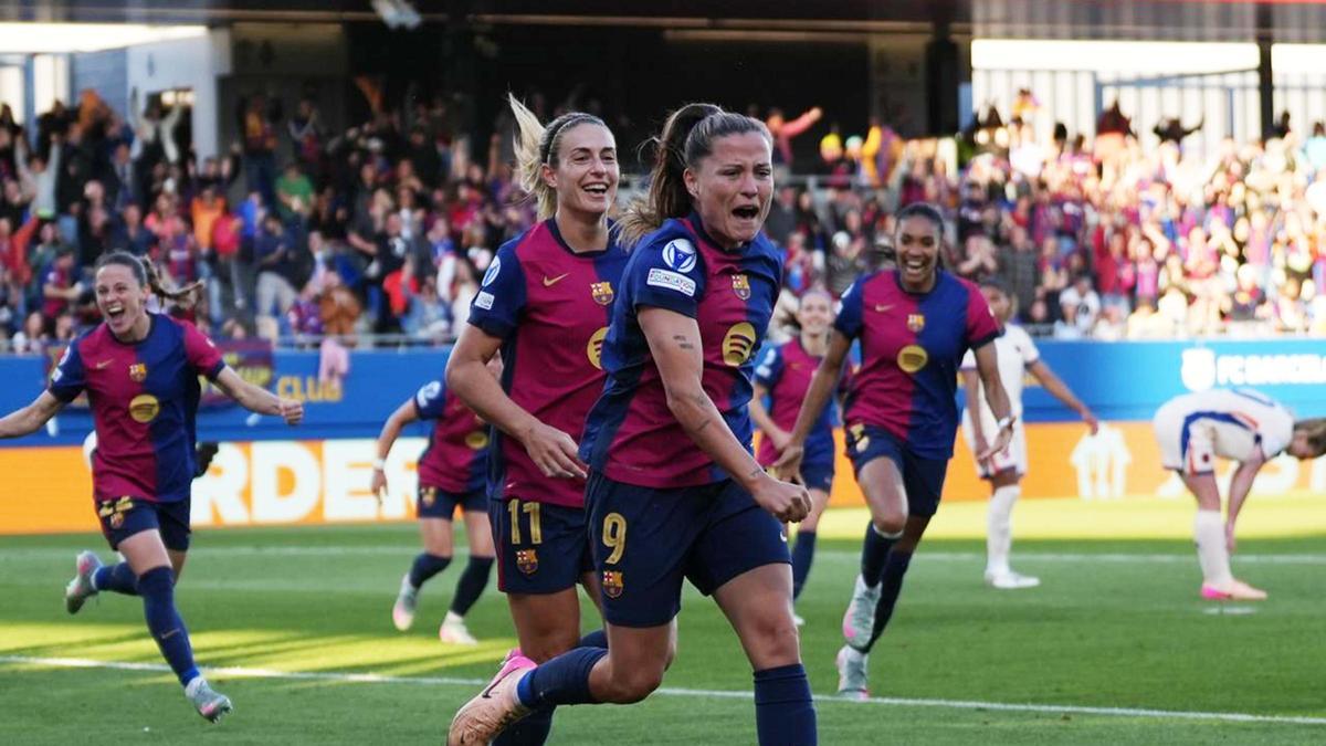 Claudia Pina anotó el segundo gol del Barça ante el Chelsea