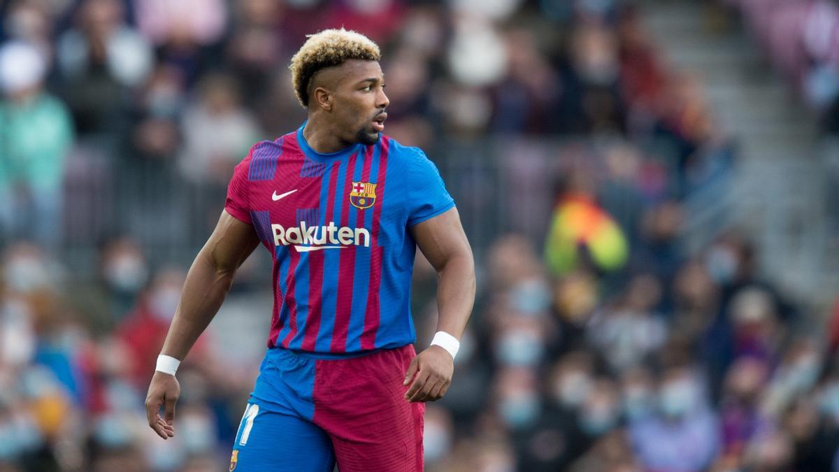 Adama, durante el Barça-Atlético en el Camp Nou.