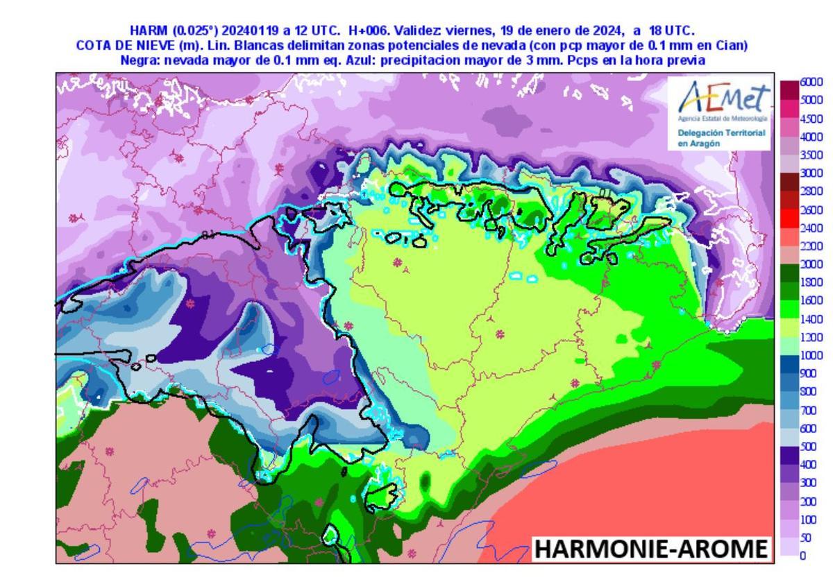Mapa de la borrasca 'Juan' publicado esta mañana por la AEMET.