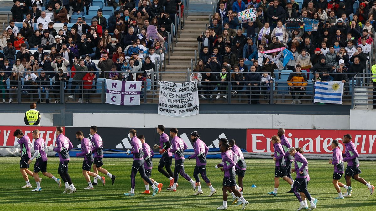 Entrenamiento a puerta abierta del Real Madrid