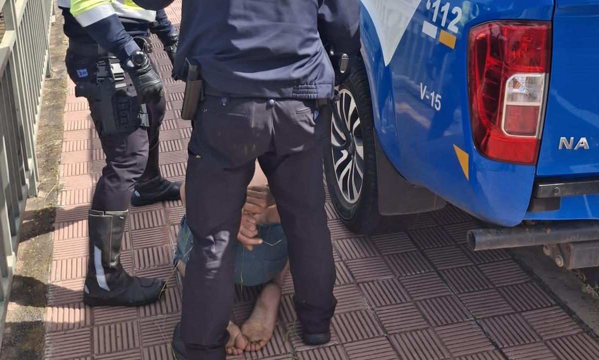Arresto de un ladrón en La Laguna