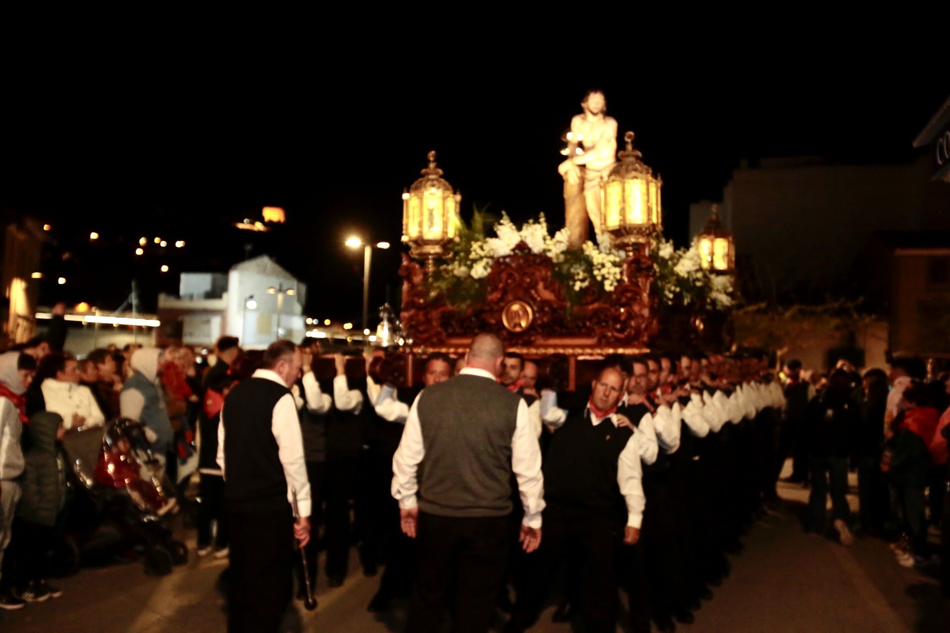 Imágenes del encuentro de las tres imágenes de la Archicofradía del Cristo de la Sangre de Lorca