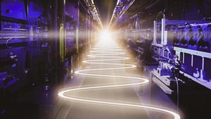 El láser de electrones libres de rayos X (XFEL) Linac Coherent Light Source (LCLS) recientemente actualizado en el Laboratorio Nacional del Acelerador SLAC del Departamento de Energía de Estados Unidos.