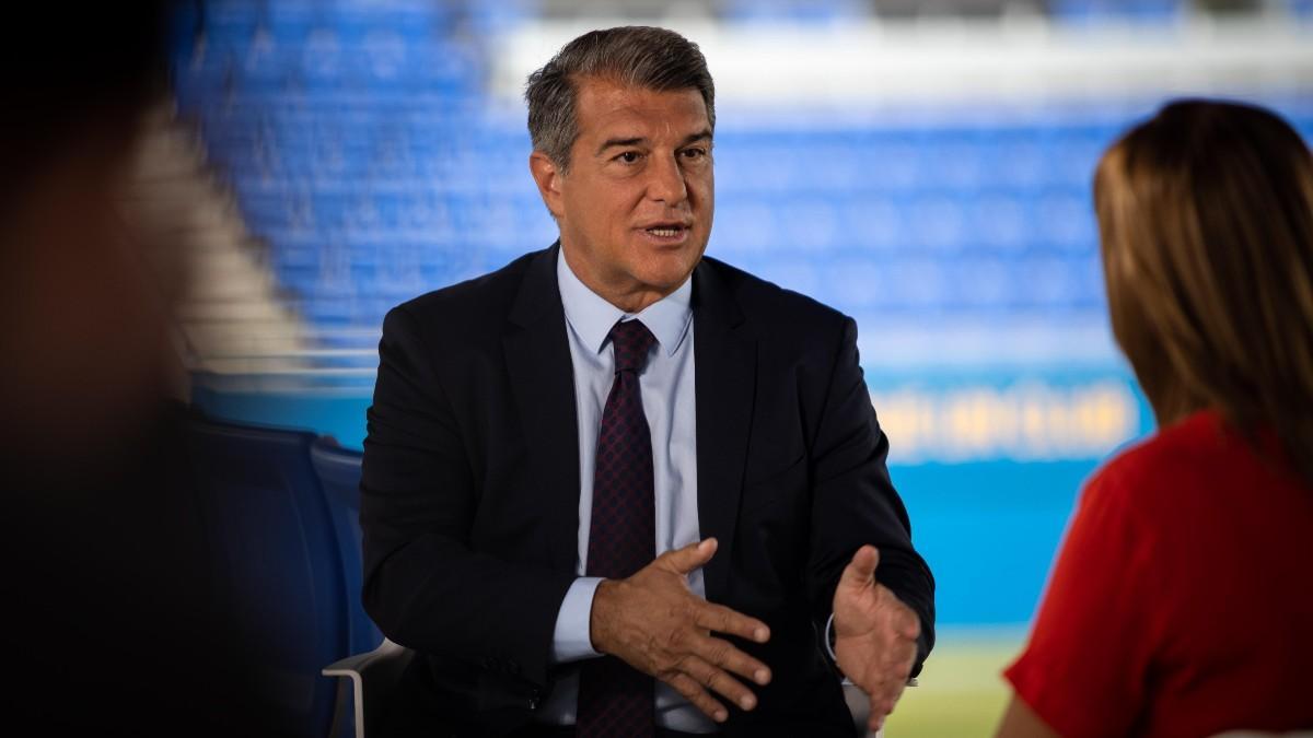 Laporta, durante una entrevista con TV3