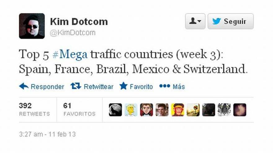 España es la primera fuente de tráfico para Mega