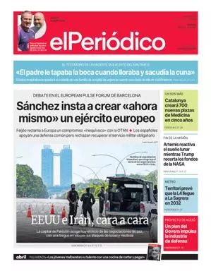 La portada de EL PERIÓDICO del 11 de abril de 2026