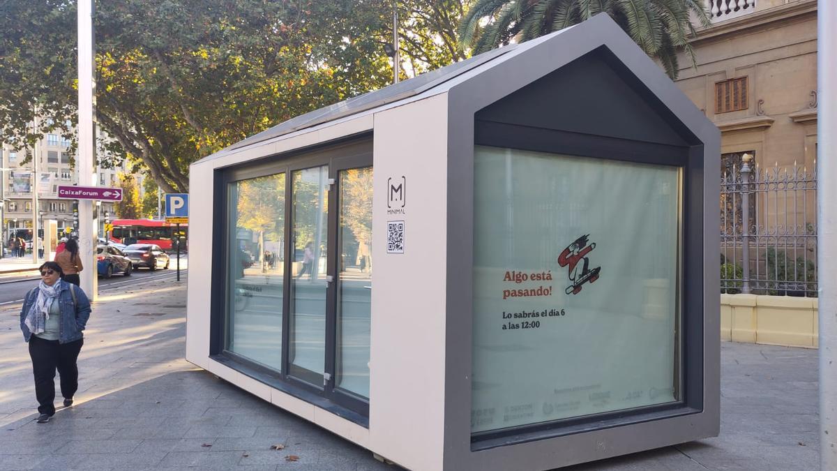 La caseta que se ha instalado en el centro de Zaragoza
