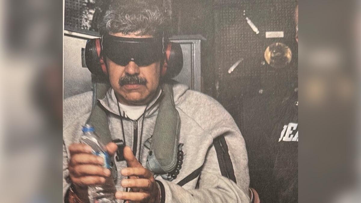 Nicolás Maduro tras ser capturado por el ejercito de Estados Unidos.