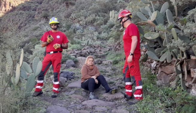 Rescate de una senderista en La Gomerae