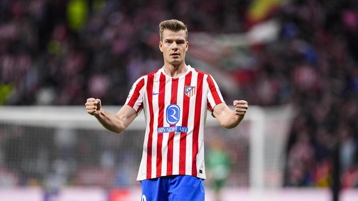 Alexander Sorloth, celebrando uno de sus goles ante el Brujas