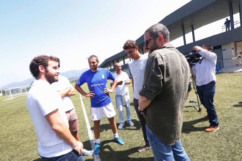 Juan Mata, en el Campus del Real Oviedo