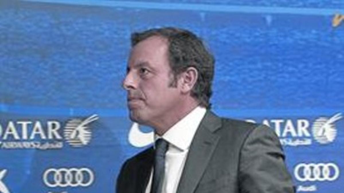 Rosell, el 23 de enero de este año, tras anunciar su dimisión.