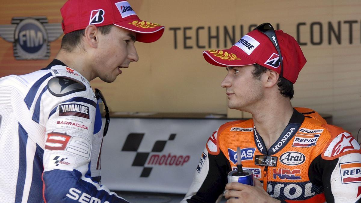 Dani Pedrosa, expiloto de MotoGP: "Si me ganaba Rossi, bueno, me ganaba Rossi, pero Jorge Lorenzo no me podía ganar"