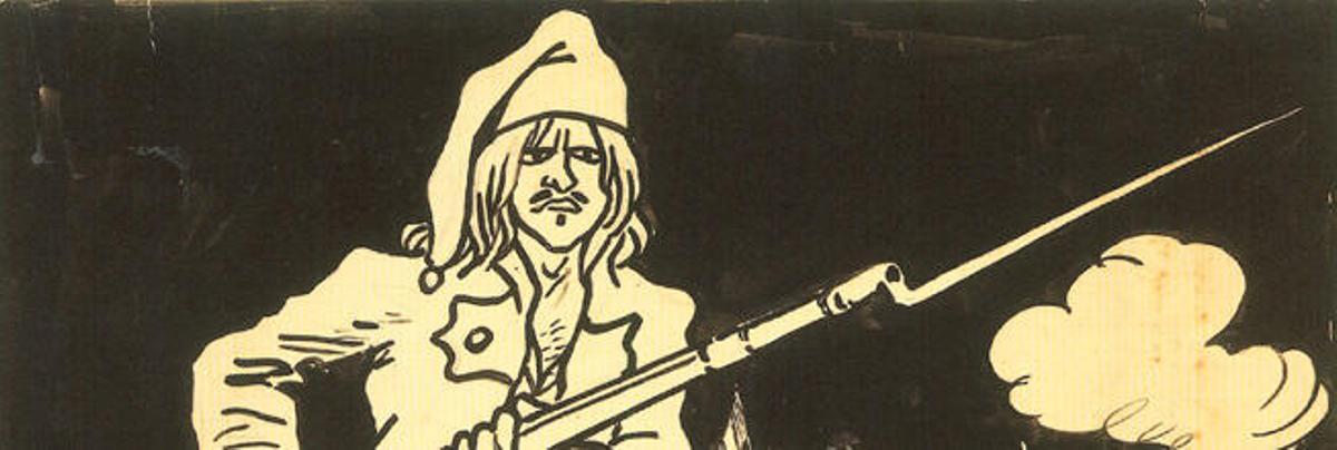 La Bastilla de 1915, un dibujo de ´Picarol´ que representa a los franceses luchando por su libertad contra el absolutismo alemán.