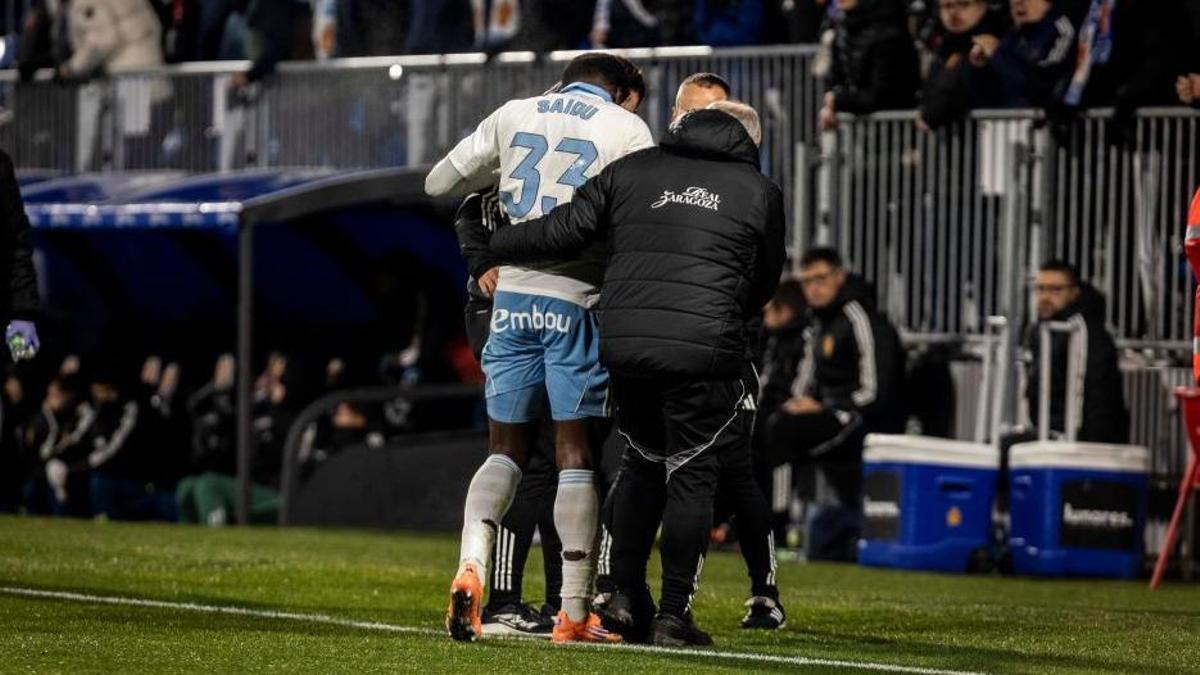Real Zaragoza | Saidu, con un edema óseo en la rodilla, es el sexto jugador del Real Zaragoza que cae en esta articulación