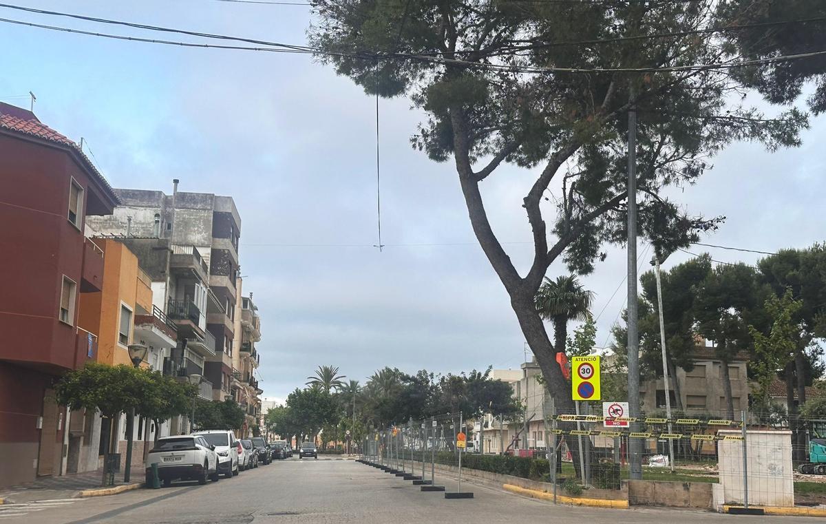 Inicio de las obras en la plaza.