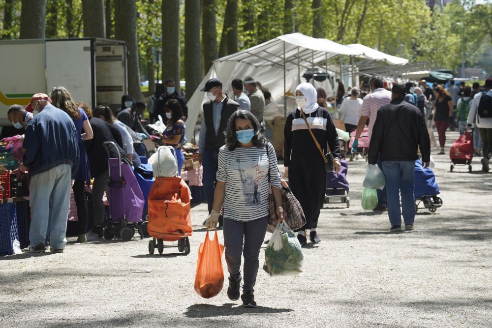 Imatges: EL mercat de Girona en un dissabte de confinament