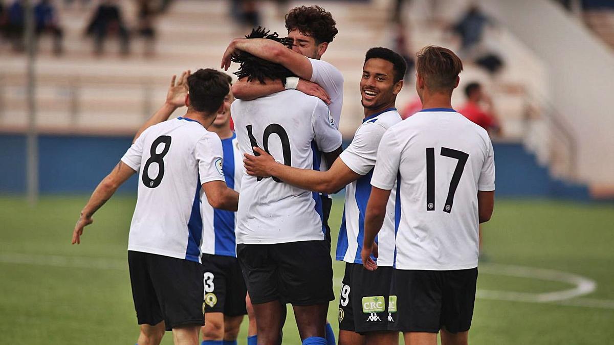 Los jugadores del Hércules B celebran el gol de Jack. | HCF