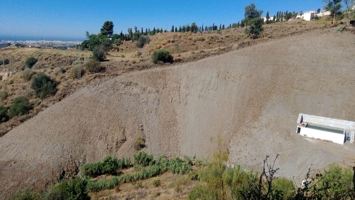 Imagen del desmonte en una finca de Vélez-Málaga.