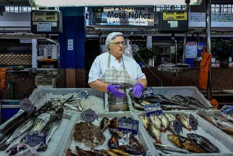 El mercado municipal de abastos de O Grove, esta mañana.