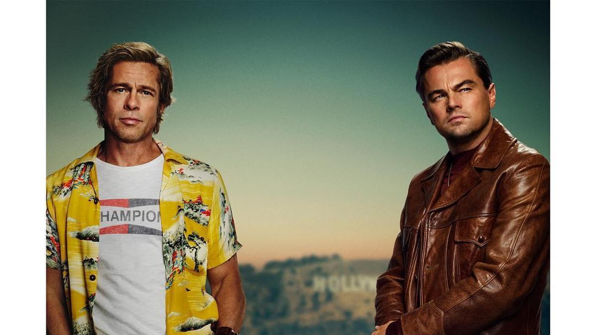 Brad Pitt y Leonardo DiCaprio juntos en el póster oficial de Once Upon a time in Hollywood