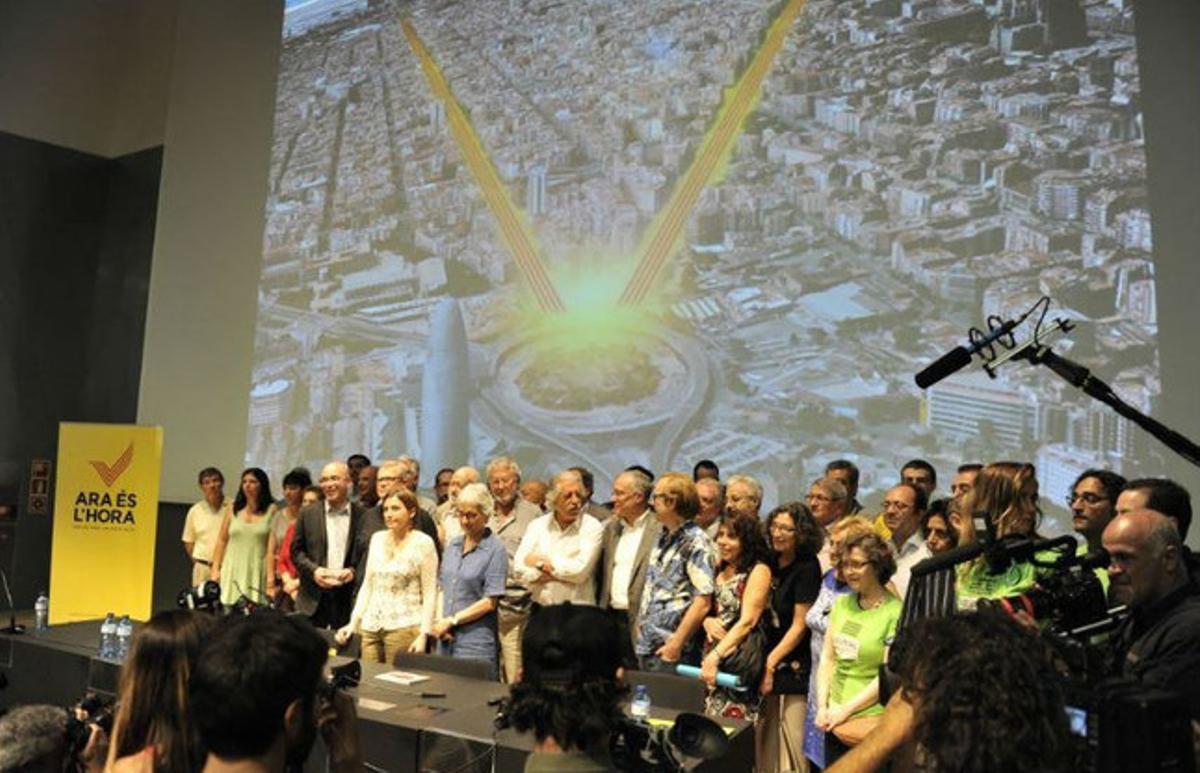 Acte de presentació de la campanya ’Ara és l’hora’, aquest dijous.