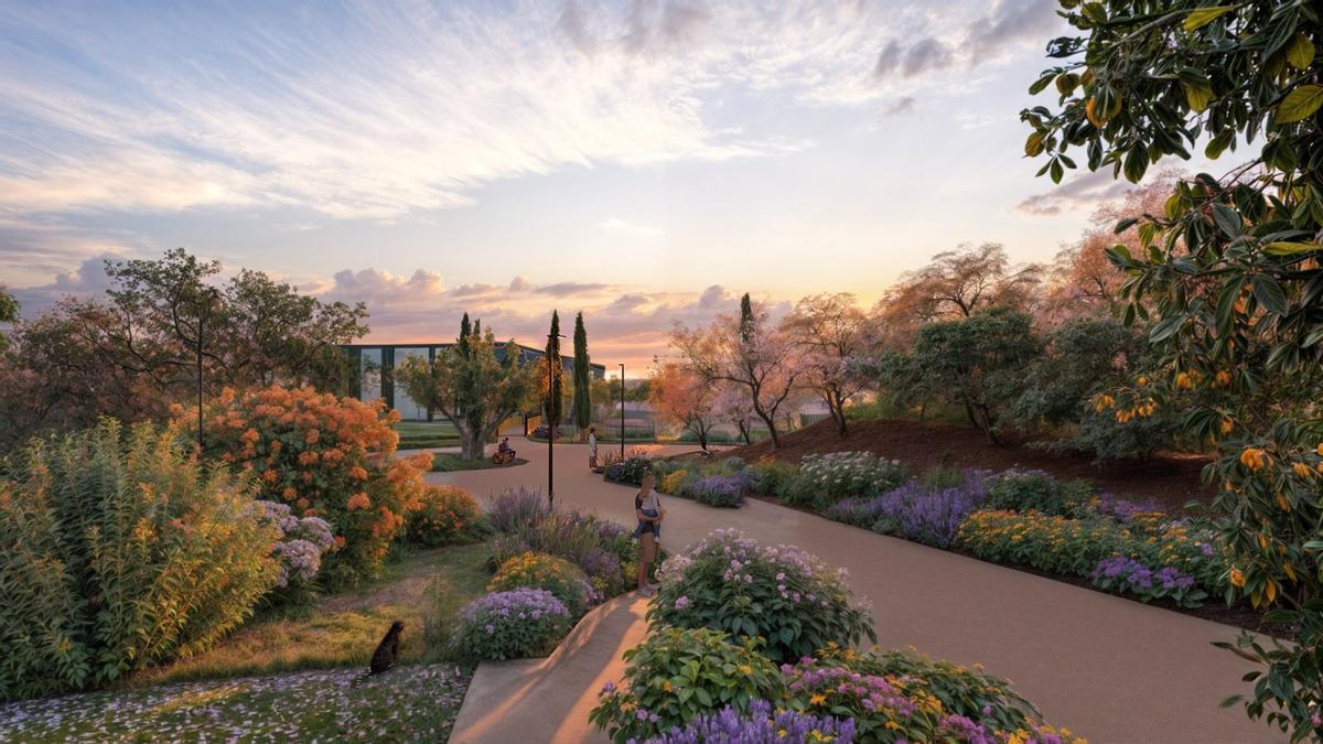 Las floraciones de árboles como los 109 almendros acrecentará la belleza del jardín