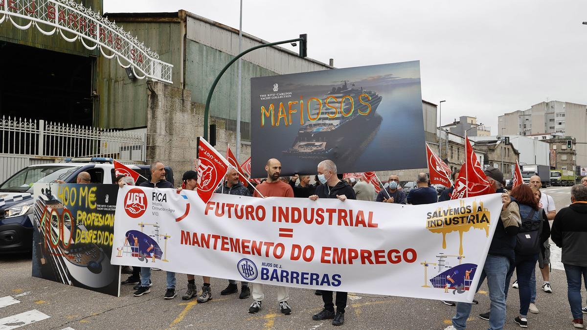 Protesta de los trabajadores de Barreras