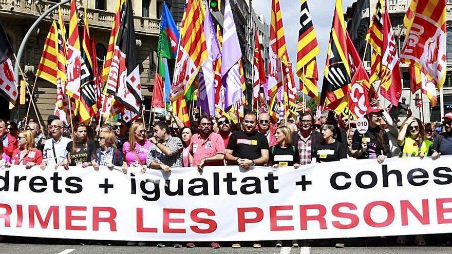 Manifestació del Primer de Maig, l&#039;any passat. Enguany, serà virtual