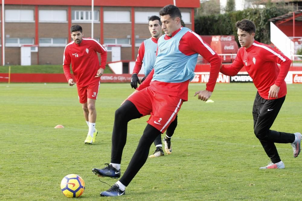 Primer entrenamiento del Real Sporting del 2018