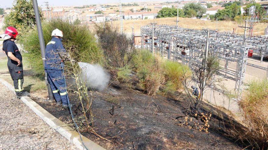 Los bomberos efectúan las labores de extinción