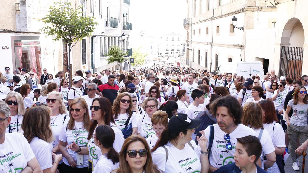 Vídeo | Así ha sido la marcha por la investigación contra el cáncer en Cáceres