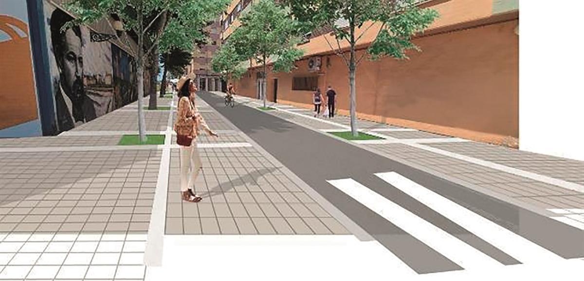 La calle Mercadi conservará el paso de vehículos en plataforma única