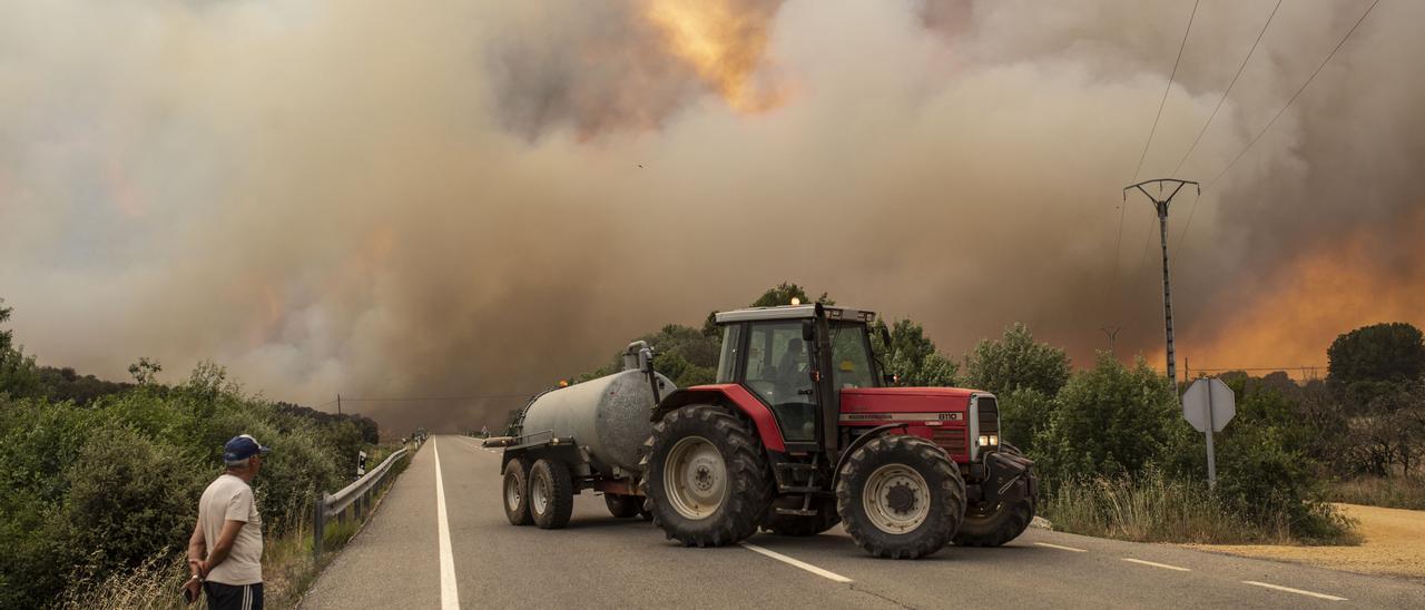 El incendio de la Sierra de la Culebra, en imágenes