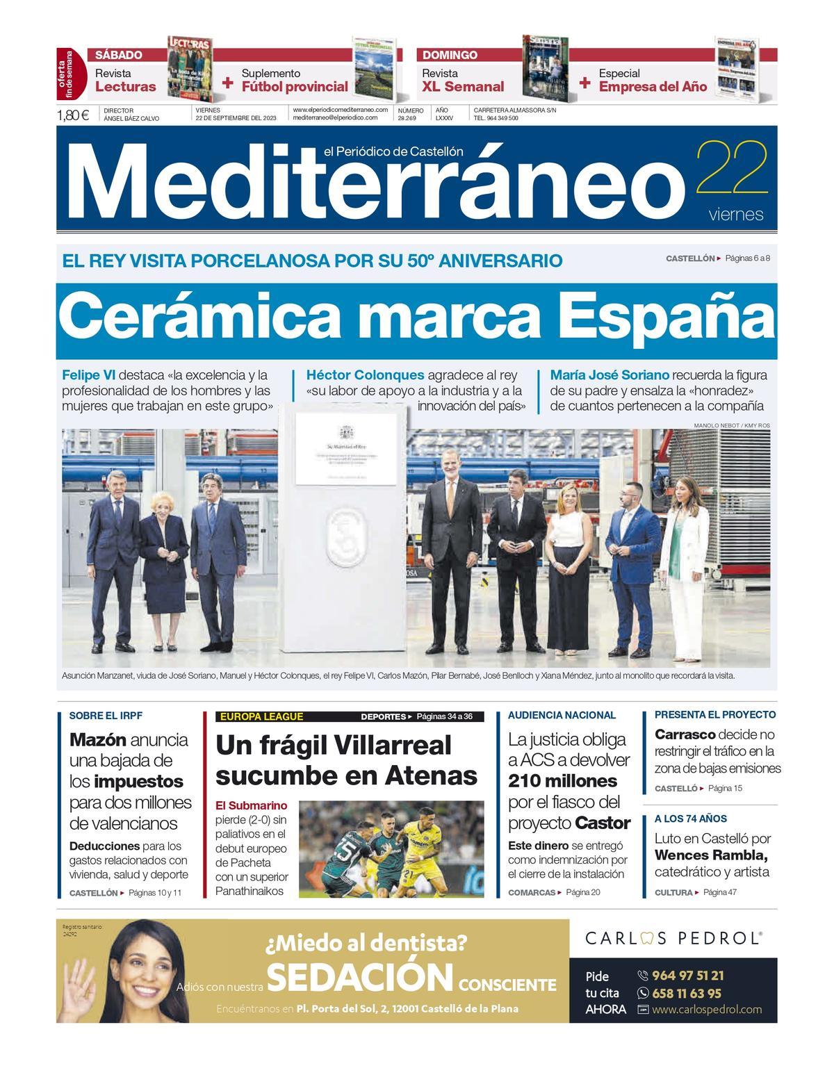 Felipe VI estuvo presente en 2023 en el acto conmemorativo del 50º aniversario de Porcelanosa.