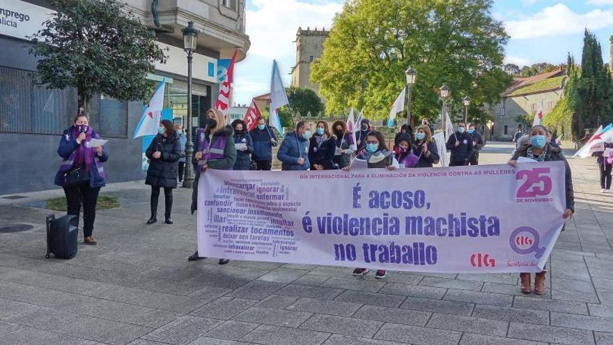 CIG salió a la calle para visibilizar la “violencia silenciada” que se registra en el ámbito laboral, donde muchas mujeres son víctimas de acoso pero no lo denuncian por miedo al despido o a ser estigmatizadas por sus compañeros.