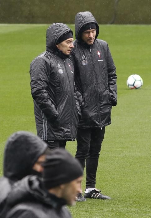 El último entrenamiento del Celta antes de jugar contra el Sevilla // Alba Villar