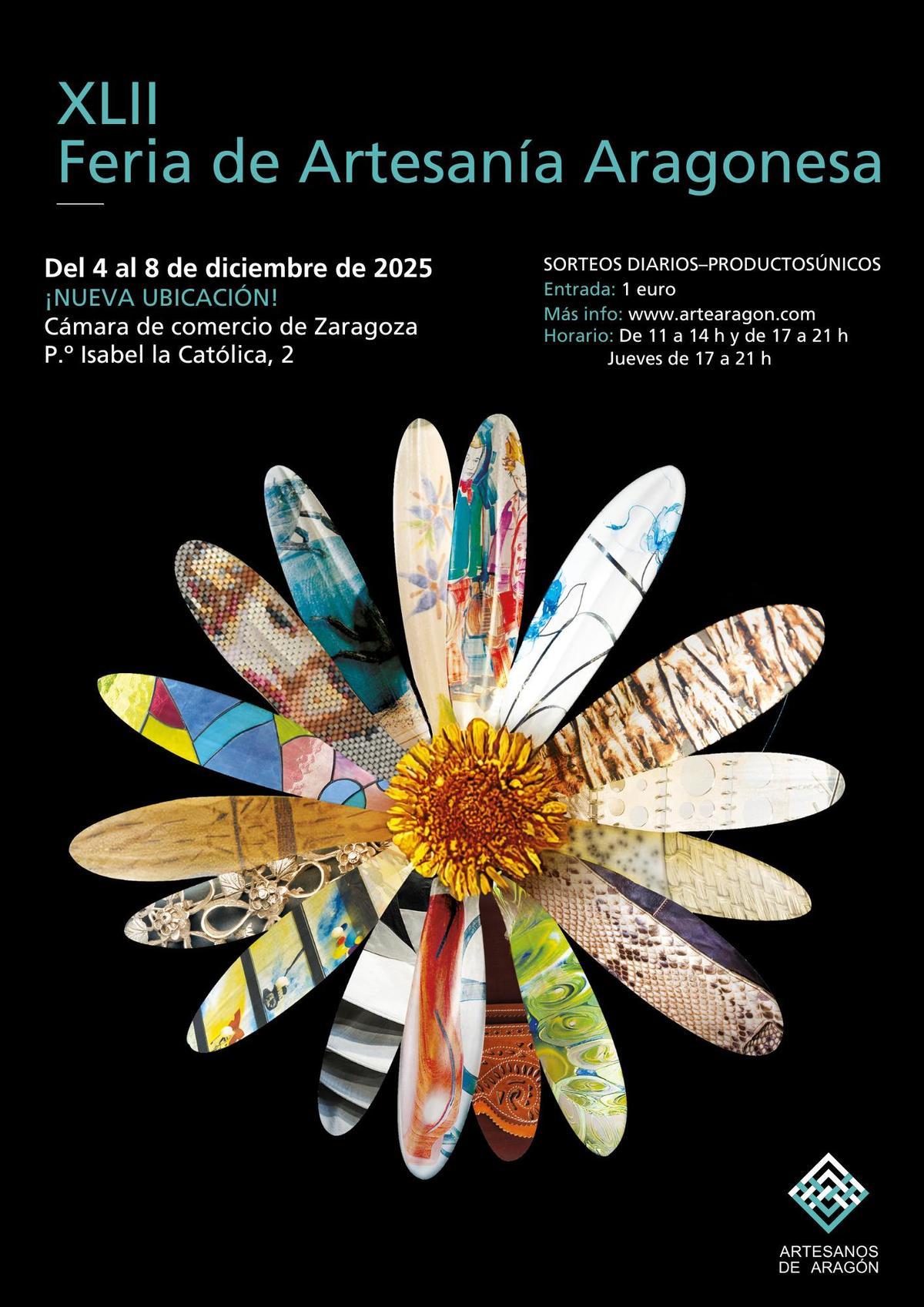 El cartel de la XLII Feria de Artesanía Aragonesa.