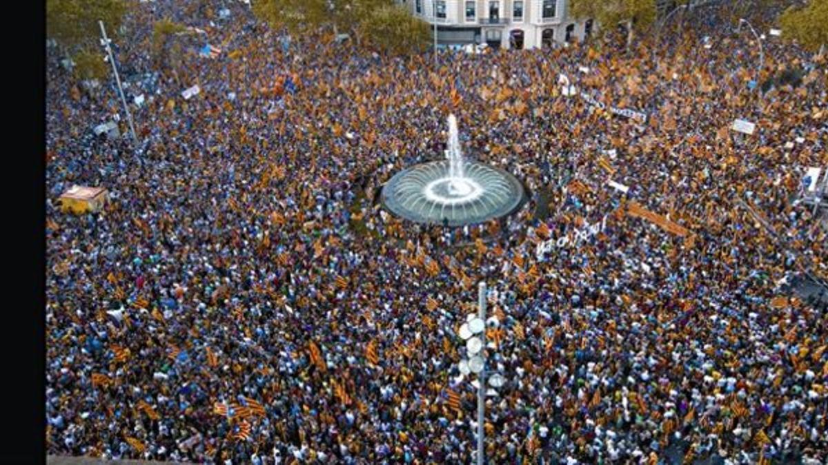 La manifestación independentista de la Diada sacó a la calle a 1,5 millones de catalanes.