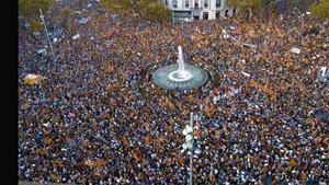 La manifestación independentista de la Diada sacó a la calle a 1,5 millones de catalanes.