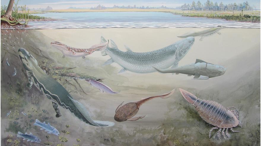 Hallan el fósil de un enorme pez depredador de casi 3 metros de longitud
