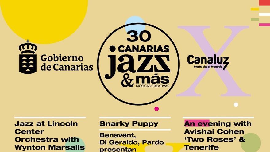 Cartel del Festival de Música Canarias Jazz &amp; Más.
