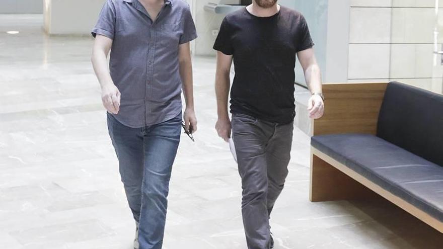 David Abril (Més) y Alberto Jarabo (Podemos) eran amigos, ahora ya no lo son tanto.