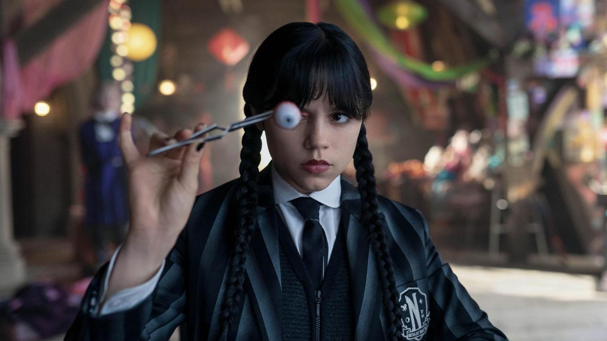 Jenna Ortega en una imagen de la segunda temporada de Miércoles Jenna Ortega en una imagen de la segunda temporada de Miércoles