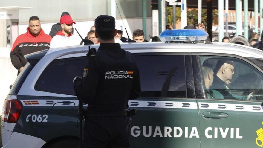 La llegada de los dos detenidos al Palacio de Justicia, en noviembre.