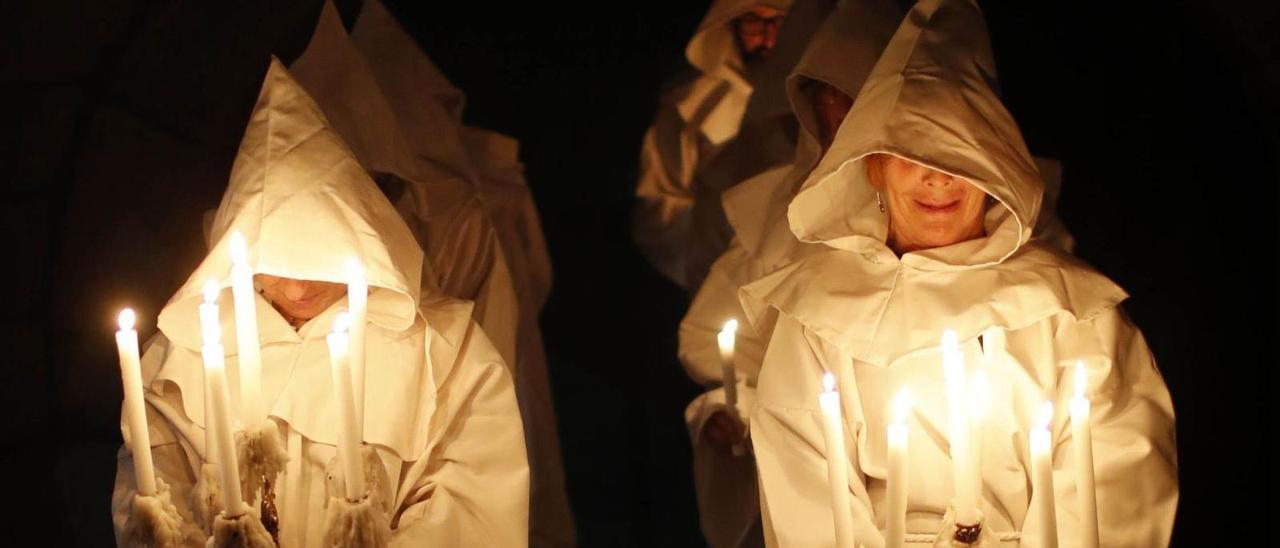 Recreación de la Compaña en un Samaín celebrado en Vigo