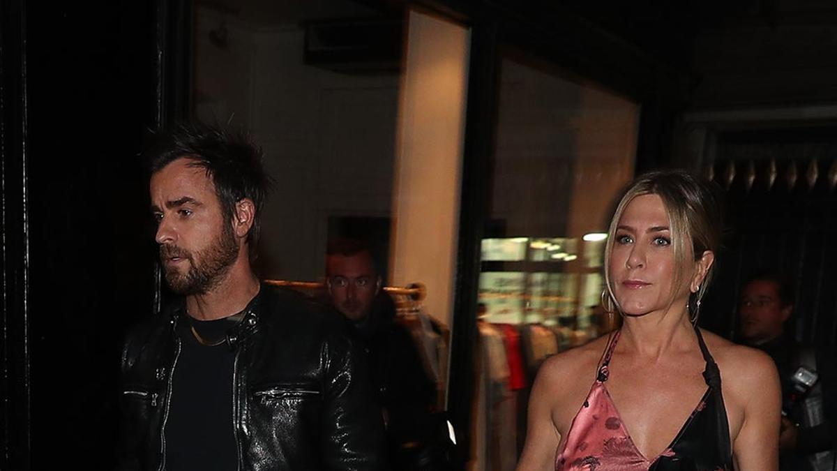 Jennifer Aniston y Justin Theroux, salen a cenar en París
