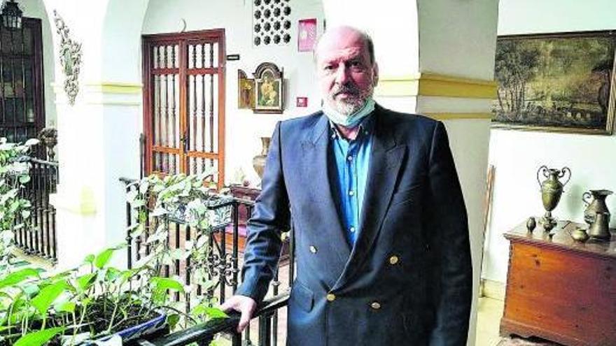 Pepe Fernández, en el Centro de Acogida San Juan de Dios, en el casco antiguo de Málaga.