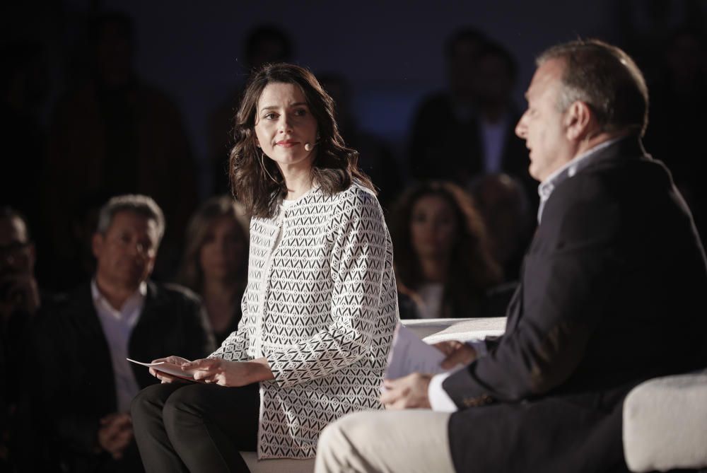 Inés Arrimadas y Joan Mesquida participan en un mitin de Ciudadanos en Palma